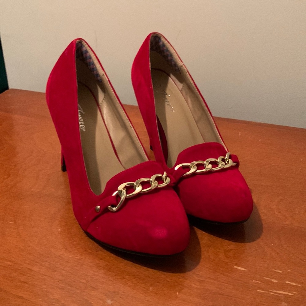 Brand New Red Suede Heels